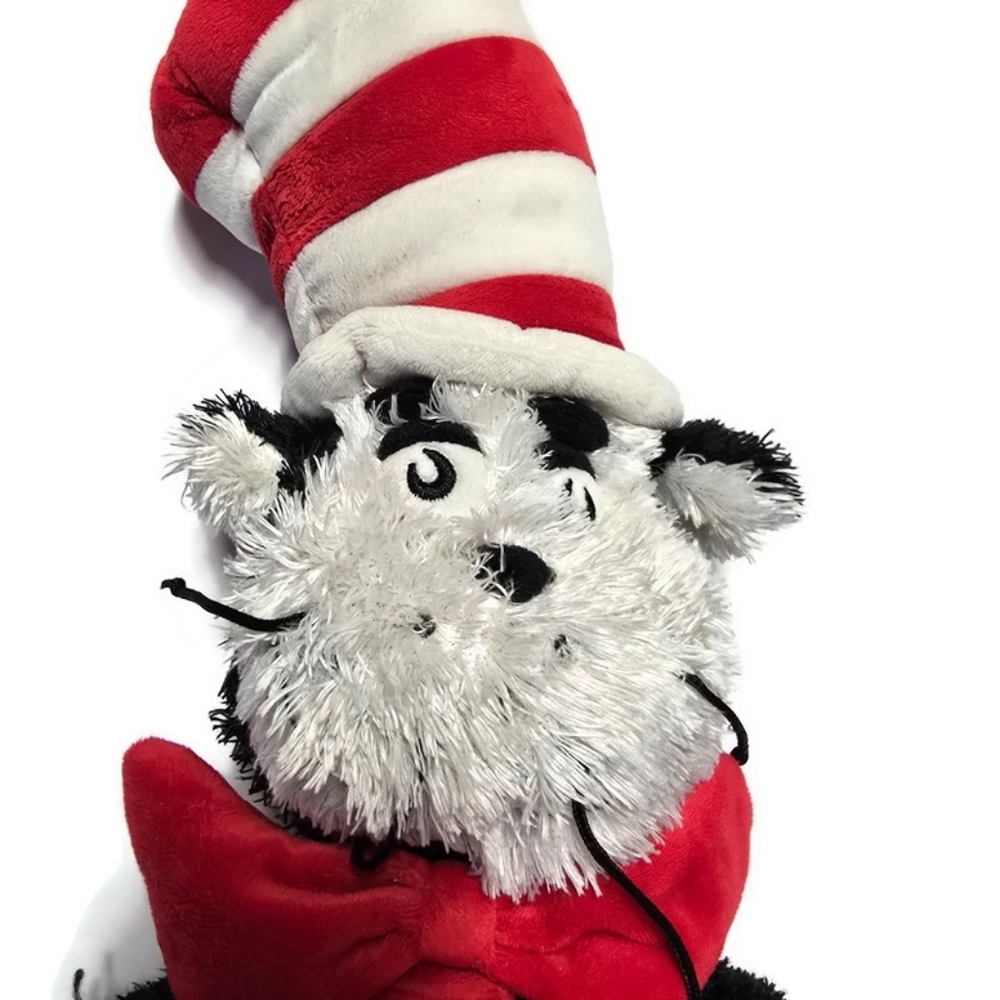 Vtg. 2002 Dr. Seuss Cat in The Hat Black White Red Stuffed Plush Manhattan Toy - Picture 4 of 8